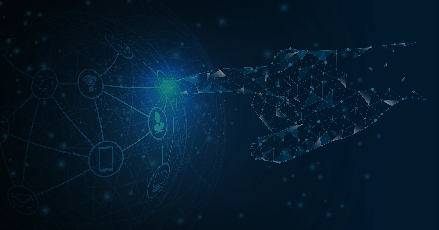 Hintergrundgrafik von KI-Handelssoftware Kontaktseite